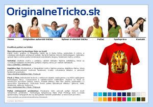 Stránka pre tvoje originálne tricko Stránka pre tvoje originálne tricko